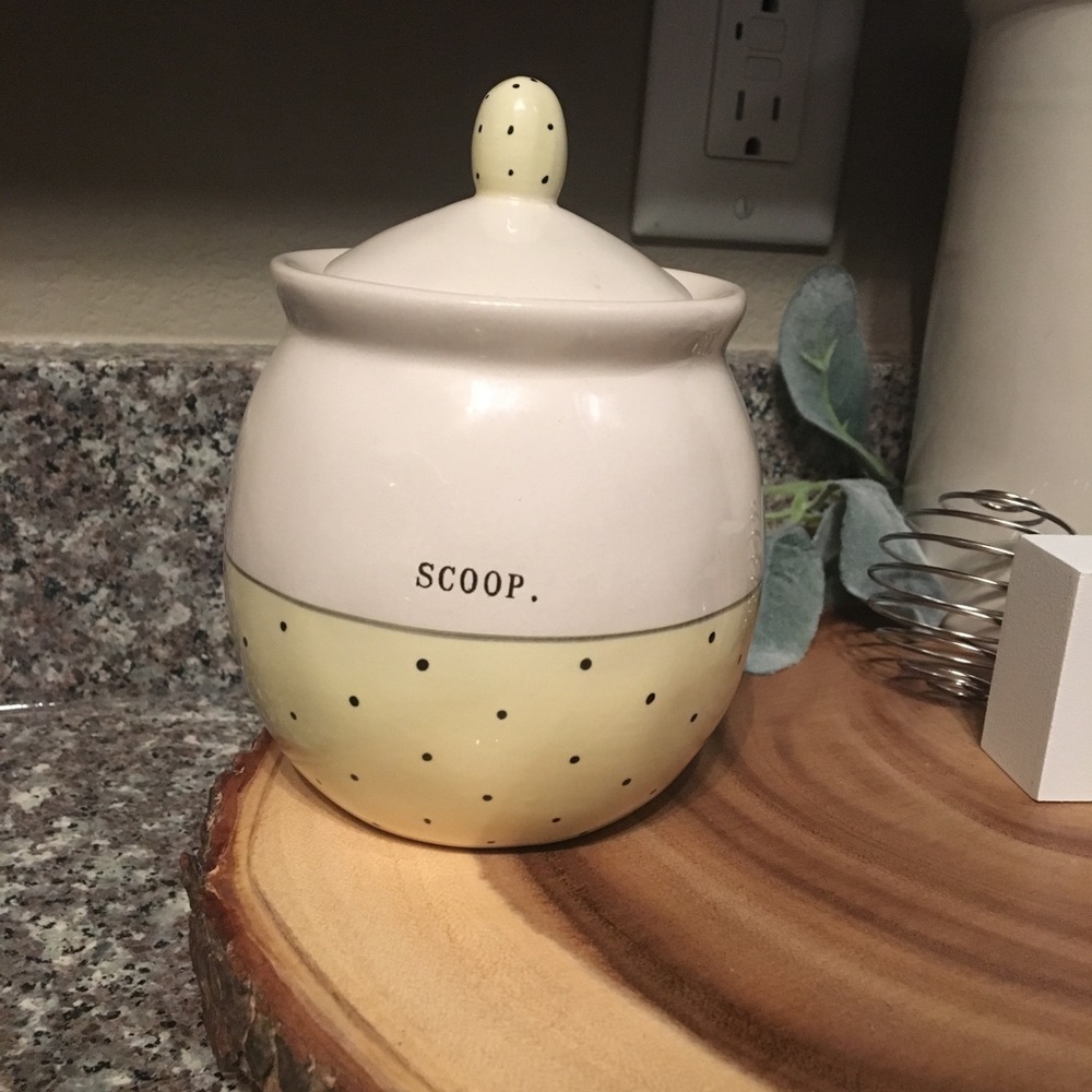 Rae Dunn scoop canister